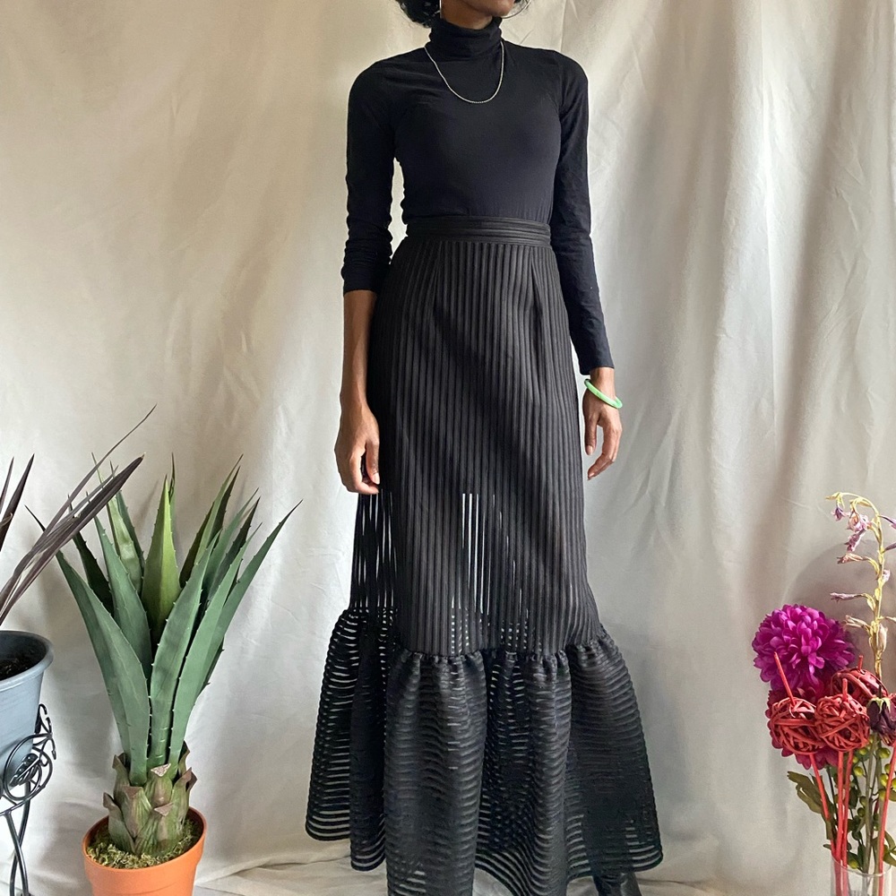 H&M Mesh detail long maxi skirt